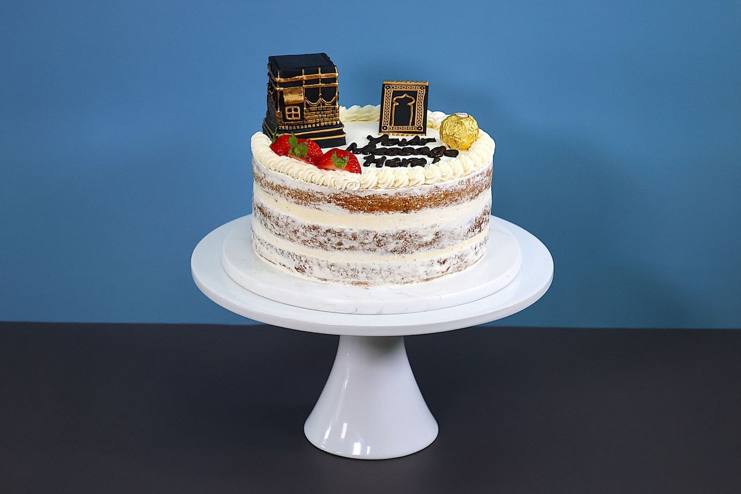 Umrah Hajj Eid Ramadan Mubarak Naked Cake R116