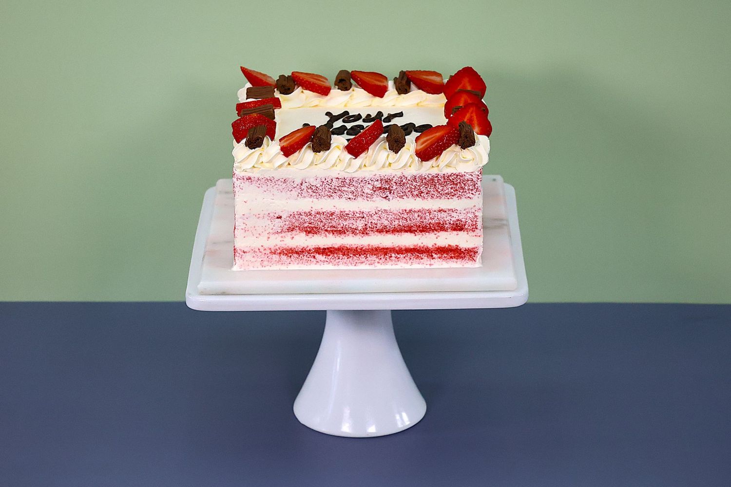 Strawberry & Flake Red Velvet Naked Cake