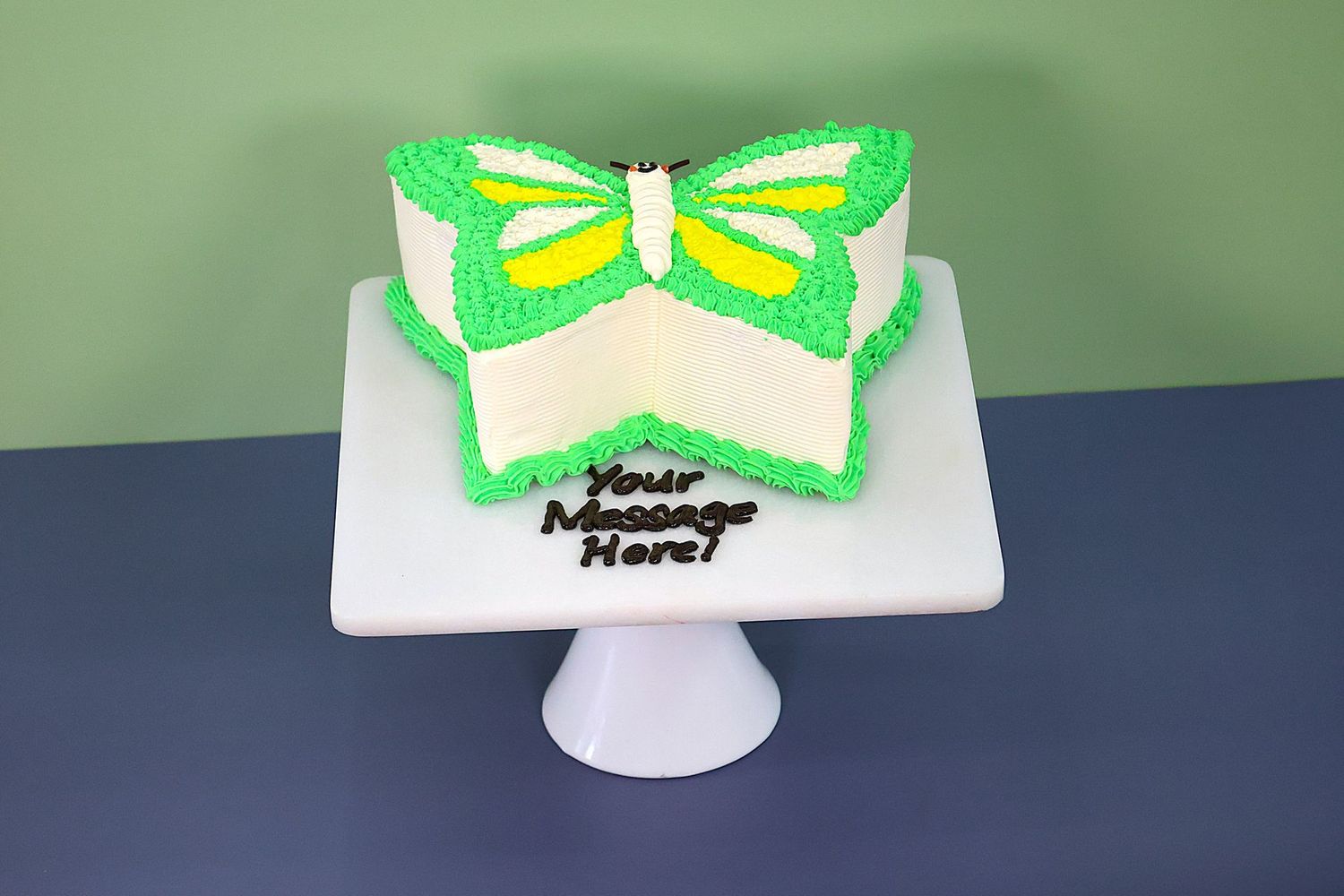 Pink Green Butterfly Cake