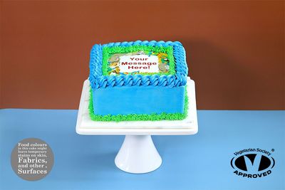 Blue Safari Theme Cake