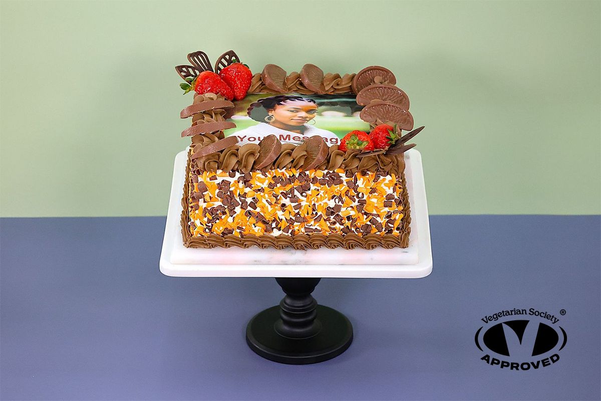 Cholate Orange  Photo Birthday Cake P494