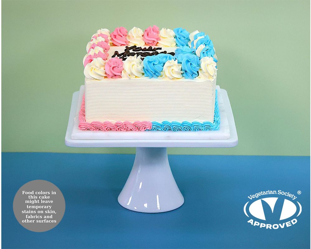 Classic Gender Reveal Baby Shower Cake