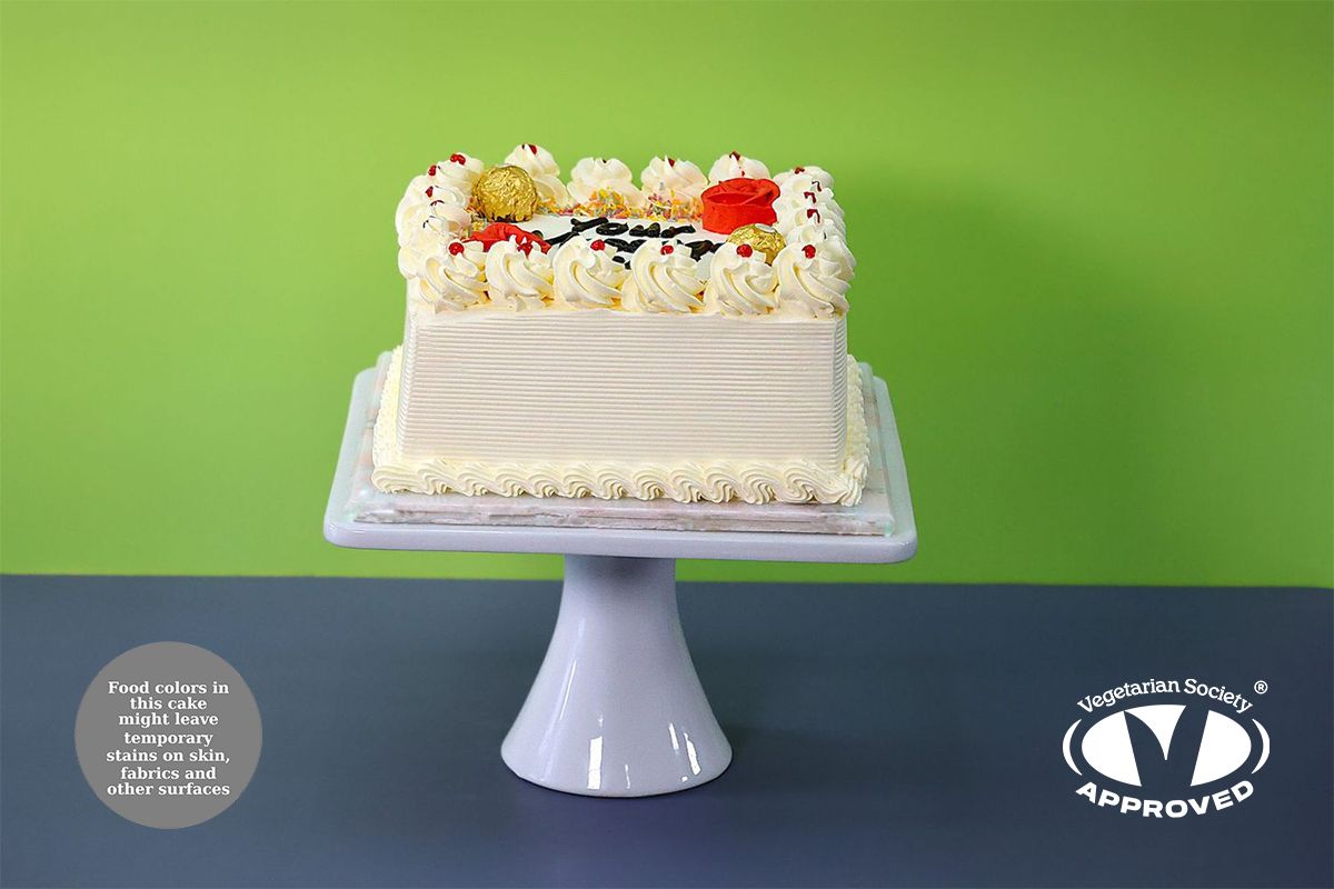 Classic Red Flowers & Ferrero toppings  Birthday Cake S264