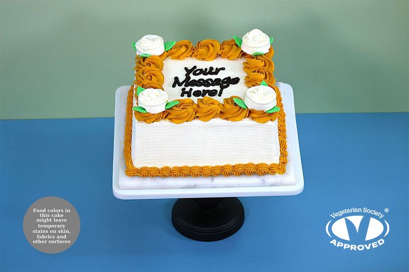 Click & Collect Classic Flowers Birthday Cake