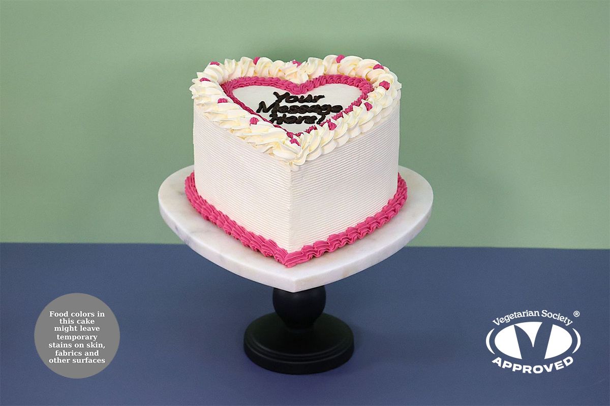Colour Theme Heart Cake