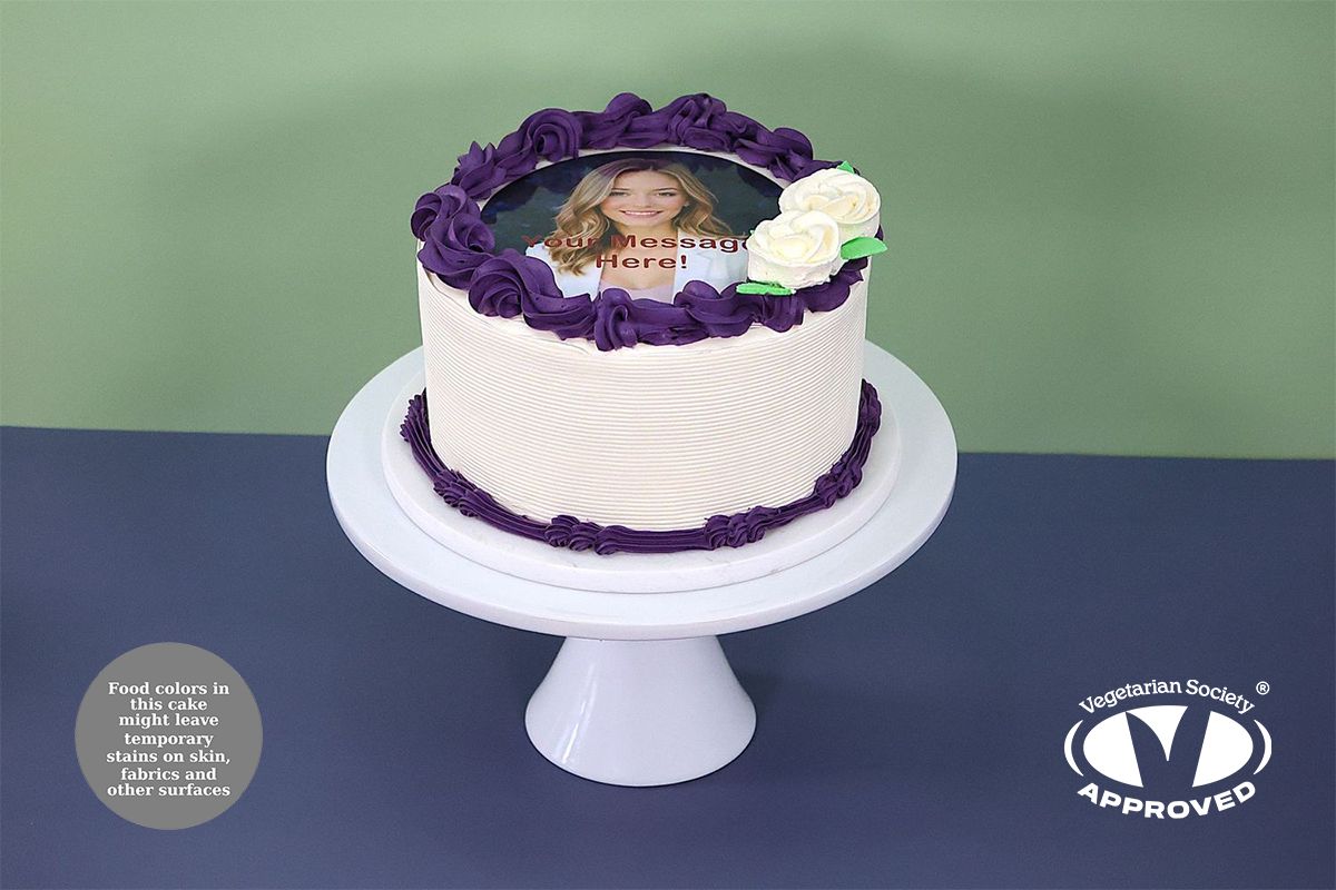Colour Theme Photo Birthday Cake