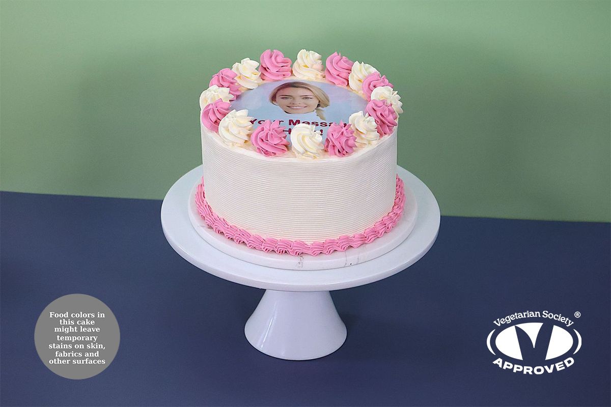 Colour Theme Photo Birthday Cake