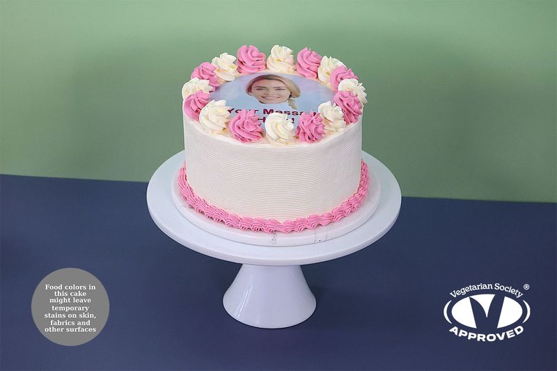 Colour Theme Photo Birthday Cake