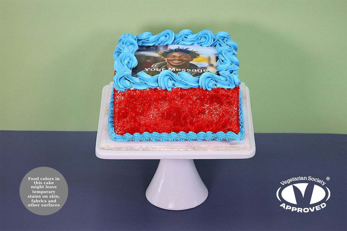 Colour Theme Red velvet Photo Cake
