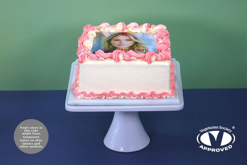 Colour Theme Photo Birthday Cake
