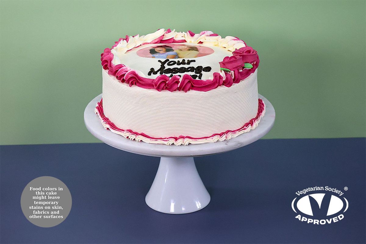 Colour Theme Photo Birthday Cake