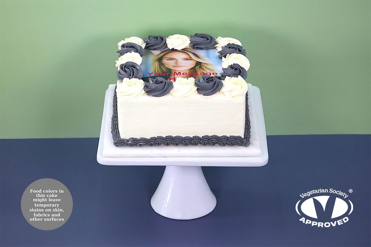 Colour Theme Photo Birthday Cake