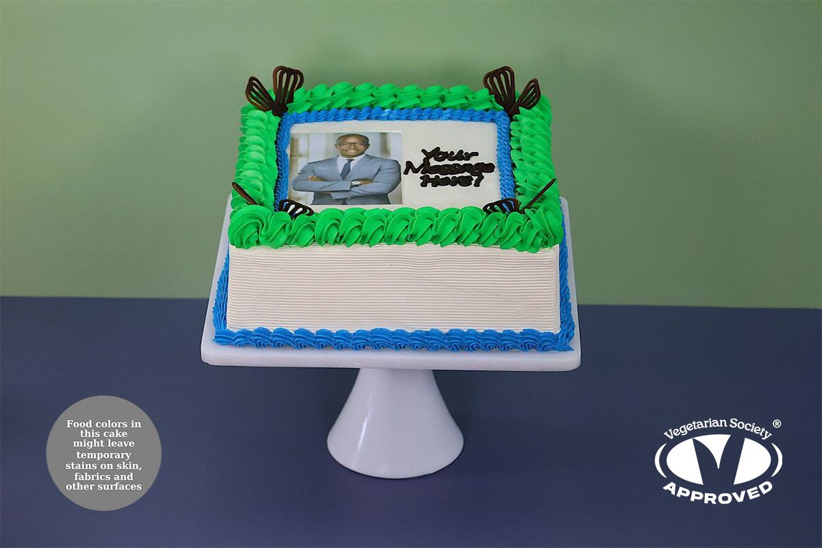 Colour Theme Photo Birthday Cake