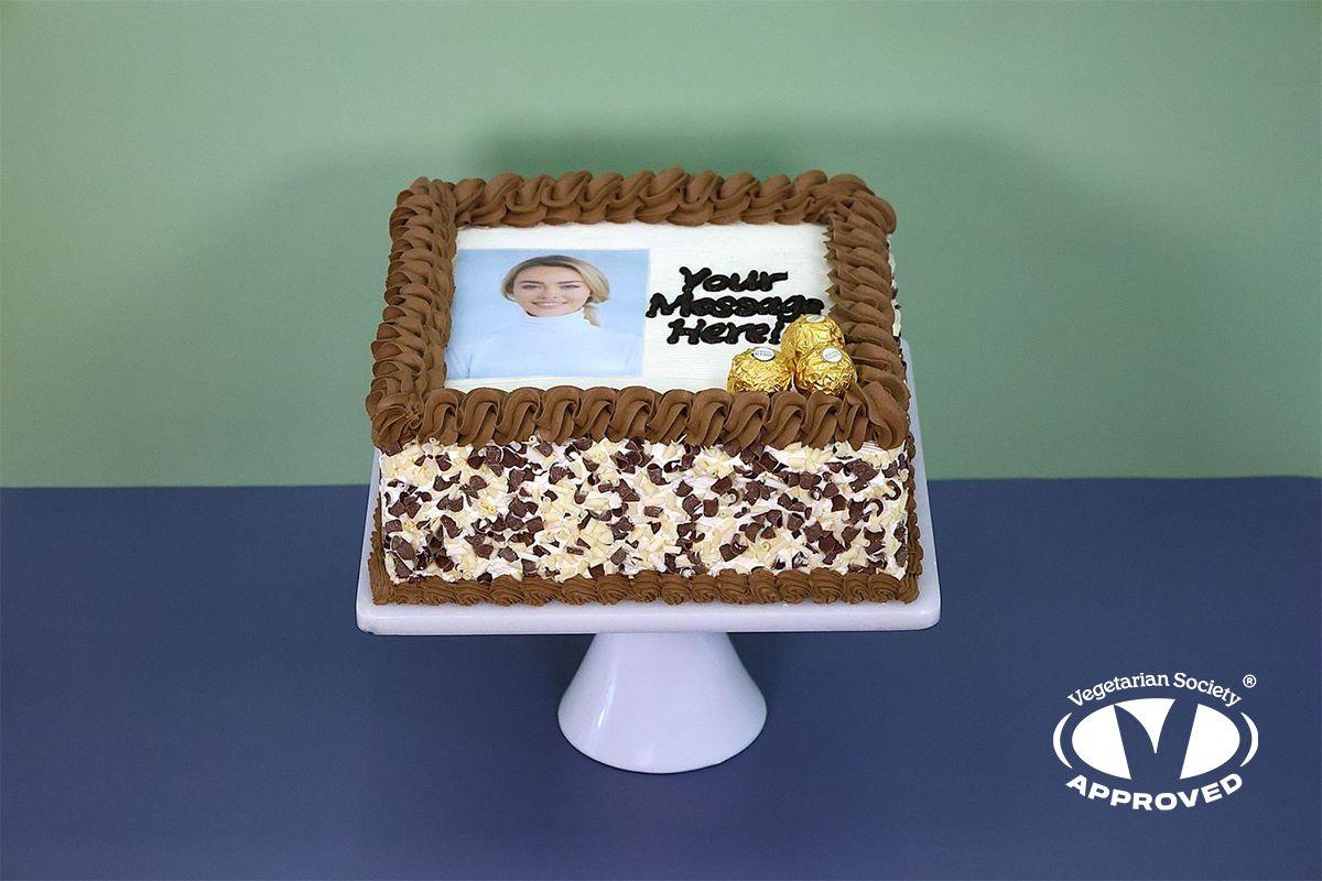 Ferrero Topping Photo Birthday Cake