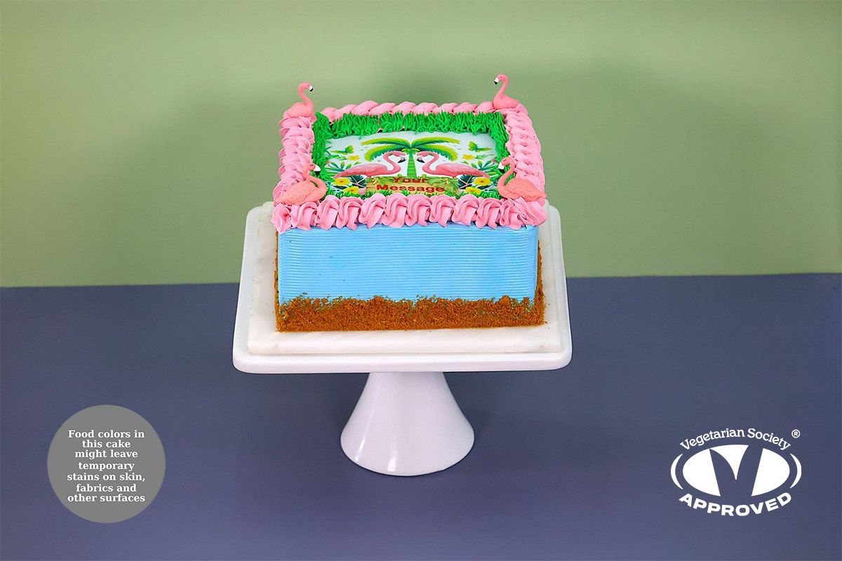 Flamingos Theme  Cake