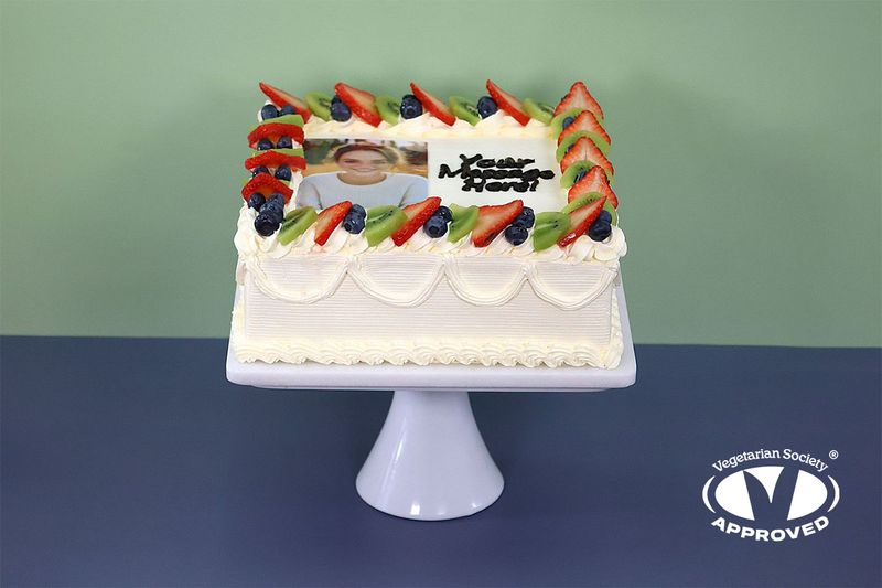 Fresh Fruit Photo Birthday Cake