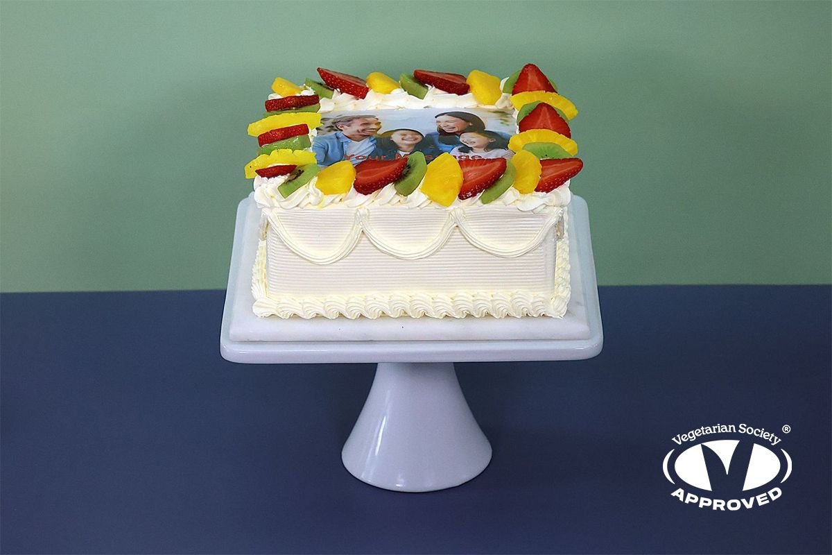 Full Fruit Photo Birthday Cake