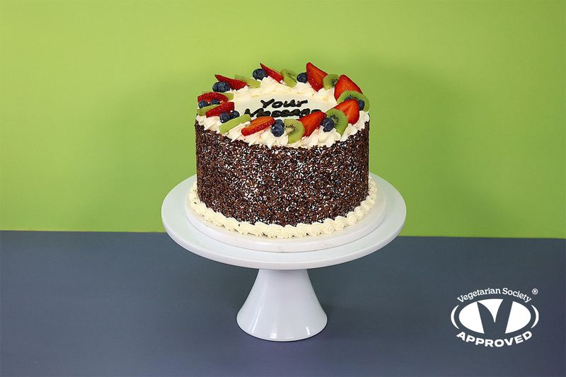 Full Fruit With Chocolate Sprinkle's on Side Birthday Cake