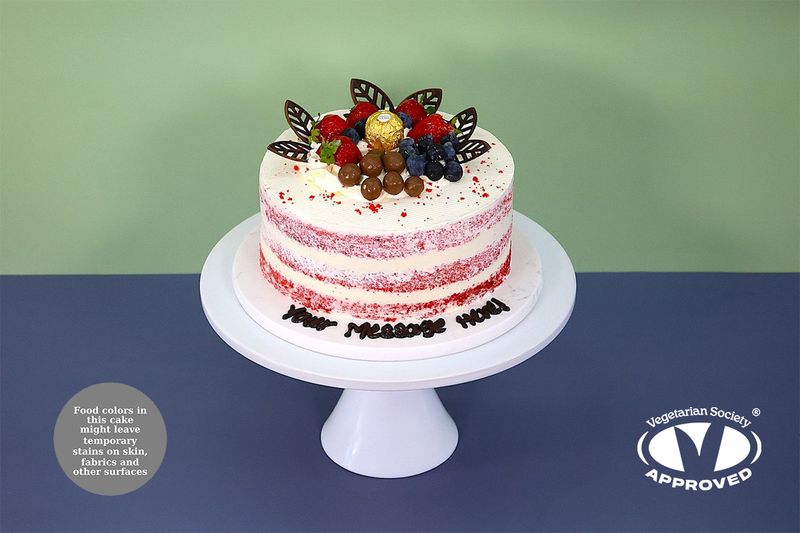 Luxury Fruity Naked Red Velvet Cake