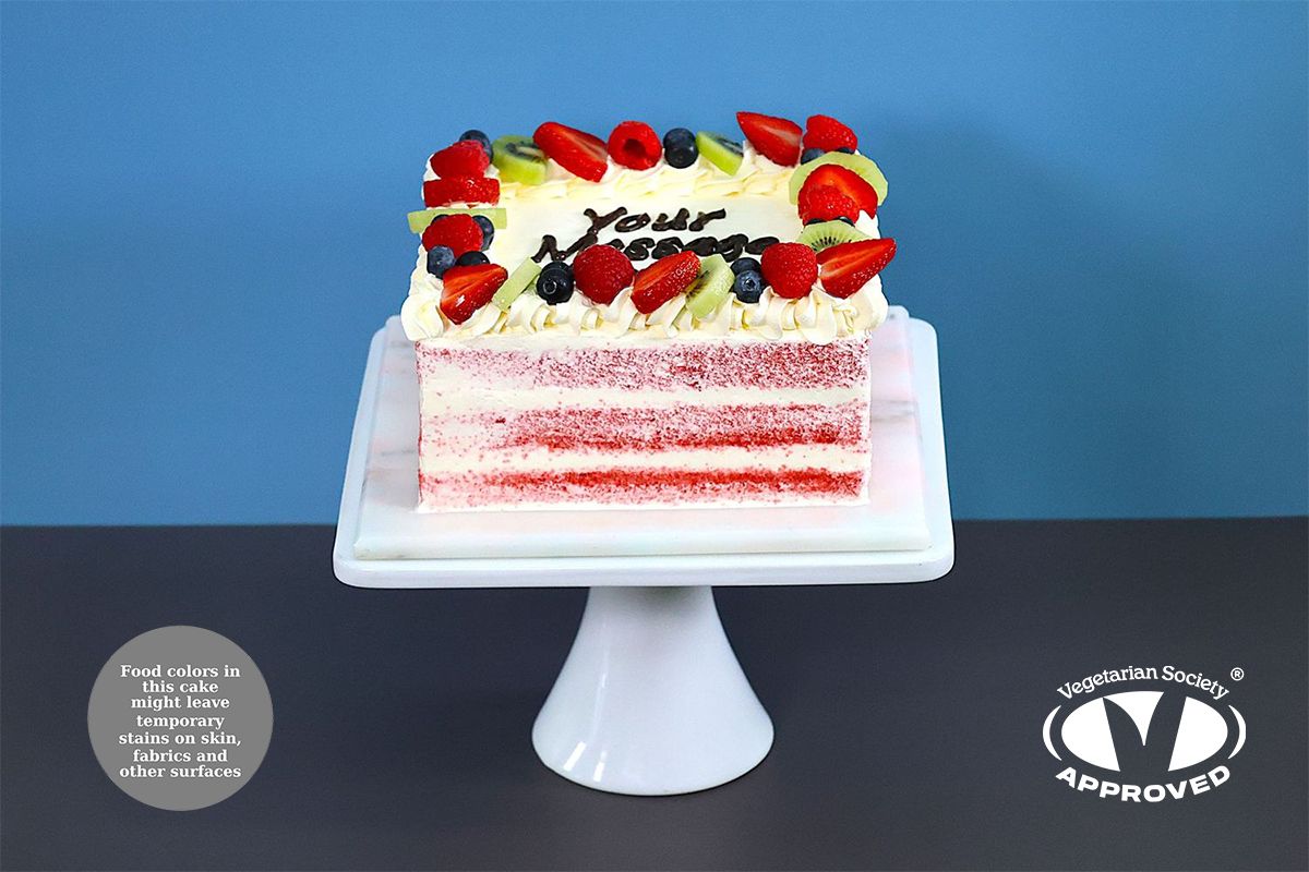 Mix Fruit Red Velvet Naked Cake