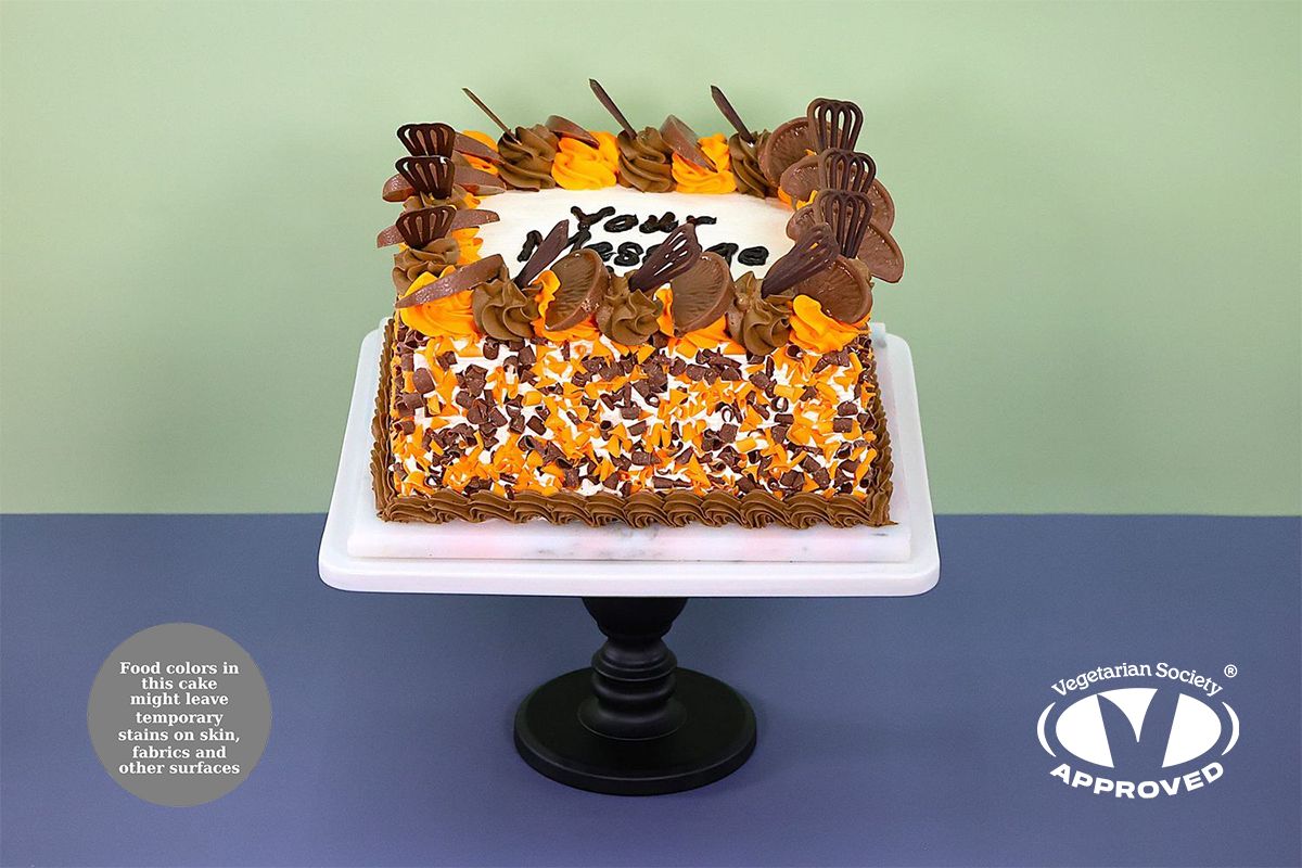 Orange Theme Birthday Cake