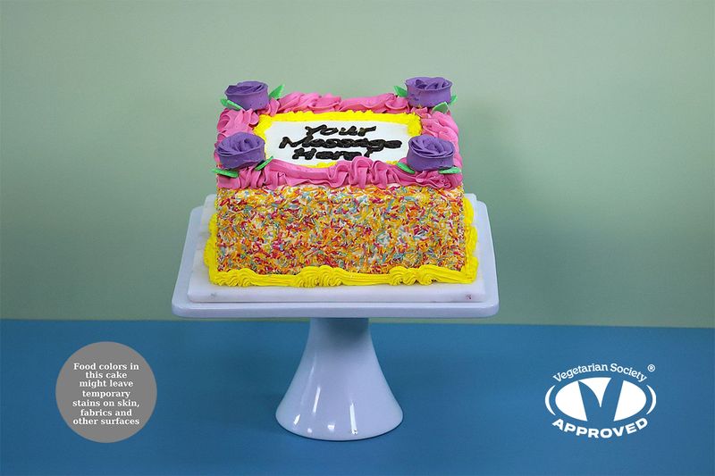 Rainbow Themed Birthday Cake