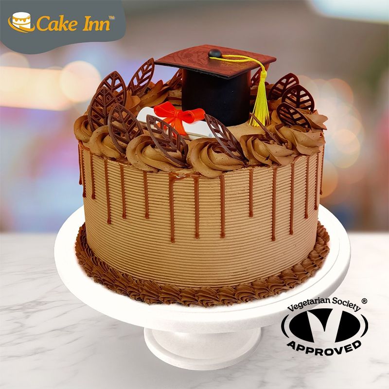 Luxury Chocolate Dulux Graduation Hat & Scroll Cake