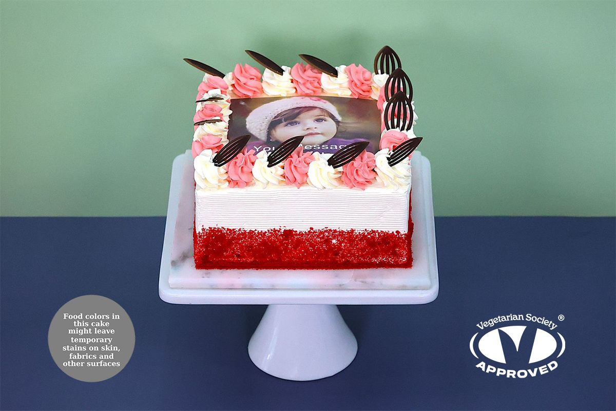Red velvet Cake Photo Cake