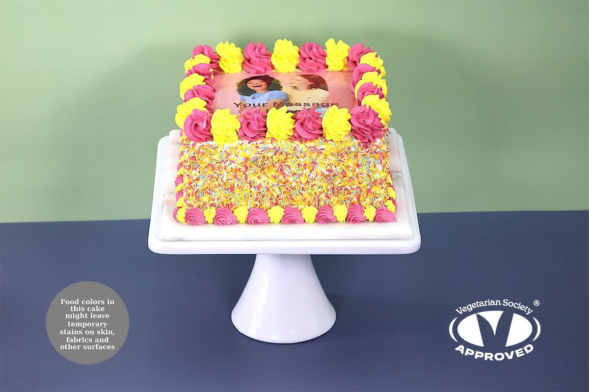 Sprinkles Photo Birthday Cake
