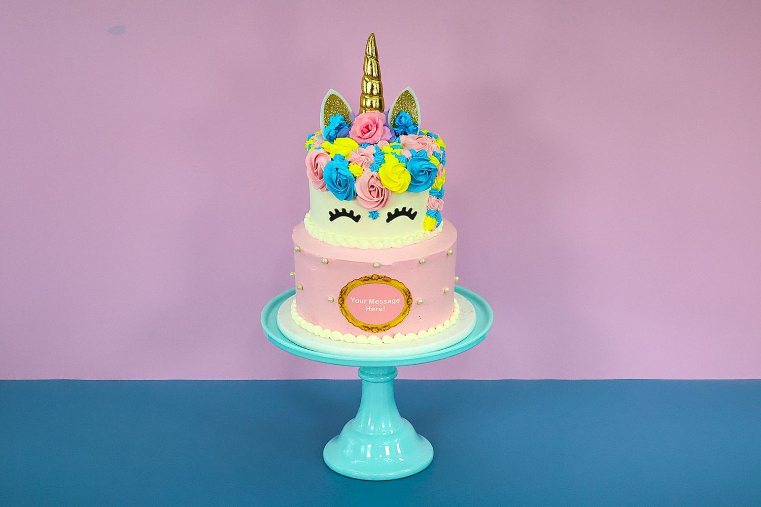 Unicorn Topper Tier Cake