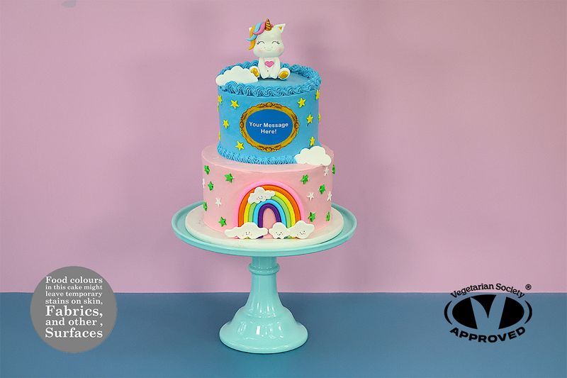 Unicorn Topper Tier Cake