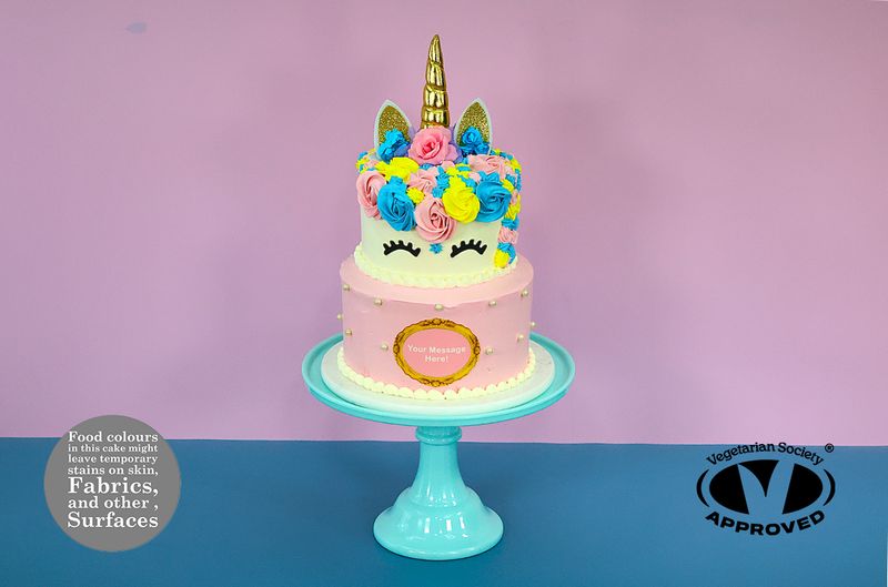 Unicorn Topper Tier Cake