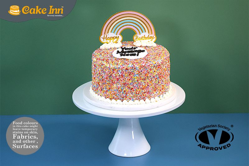 Rainbow Cloud Sprinkle Cake