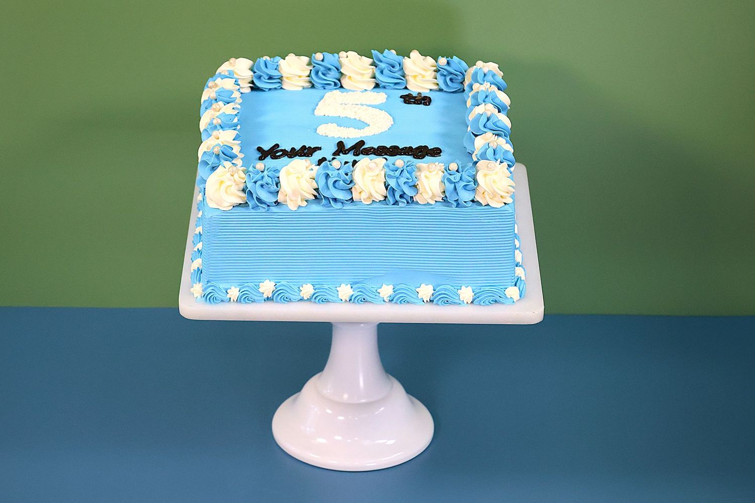Customisable Colour Theme Number Birthday Cake