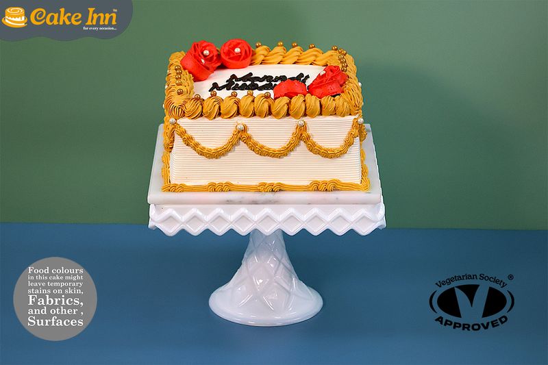 Customable Colour Theme Mehndi Cake Customable Colour Theme Mehndi Cake