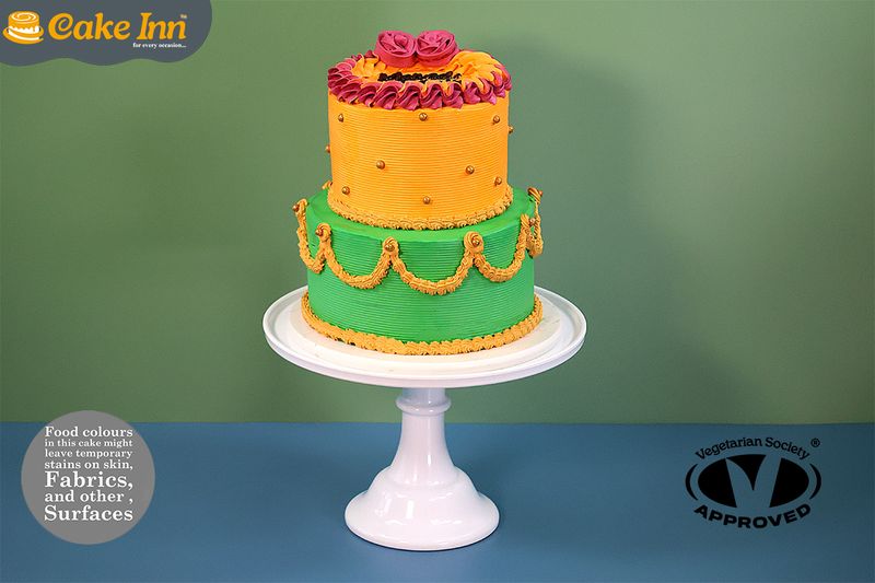 Mehndi Tier Cake