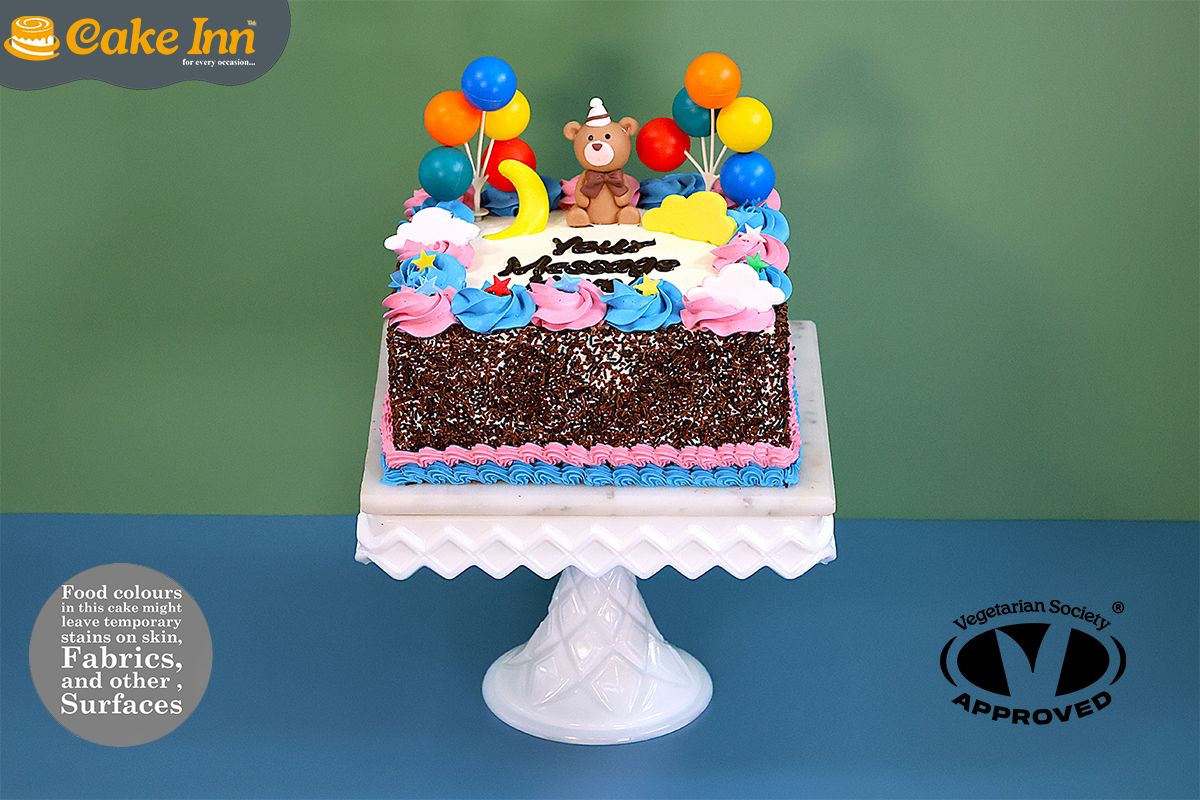 Teddy Bear Gender Reveal Baby shower Cake