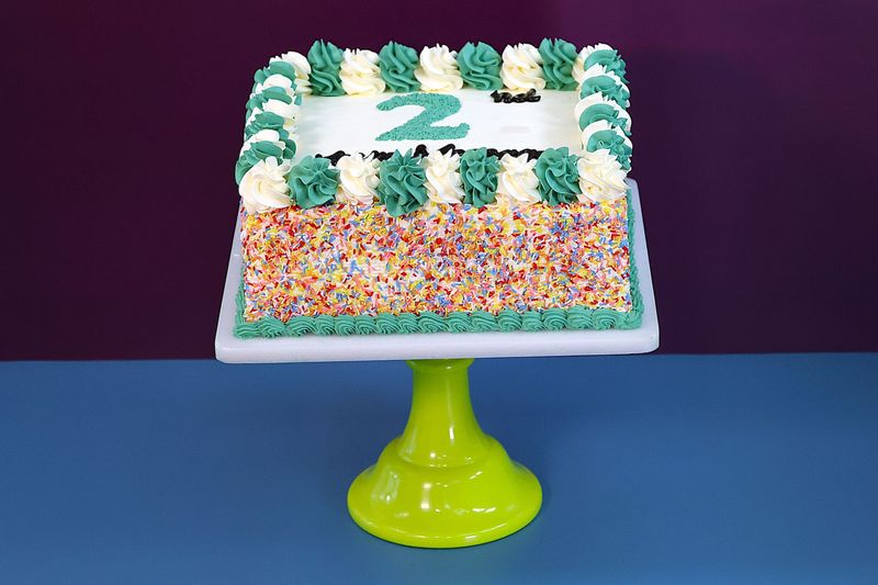 Customised Colour Theme Sprinkle Number Cake Customised Colour Theme Sprinkle Number Cake