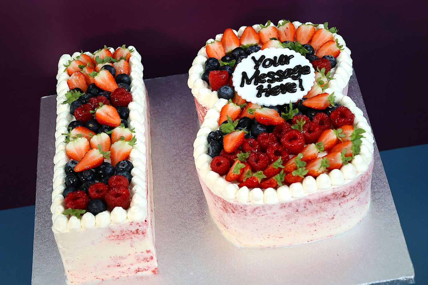 Naked Fruit Number Cake