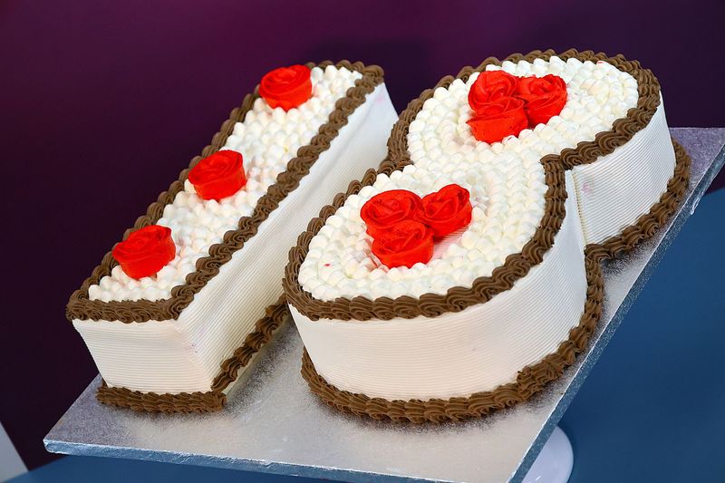 Flowers Theme Number Cake Flowers Theme Number Cake