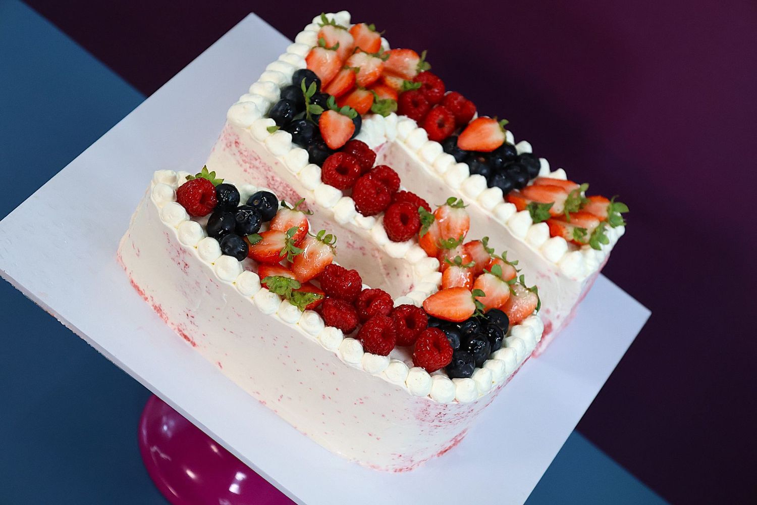 Naked Fruit Number Cake