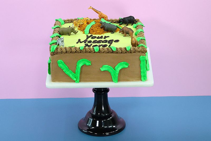 Safari Animal Birthday Cake Safari Animal Birthday Cake
