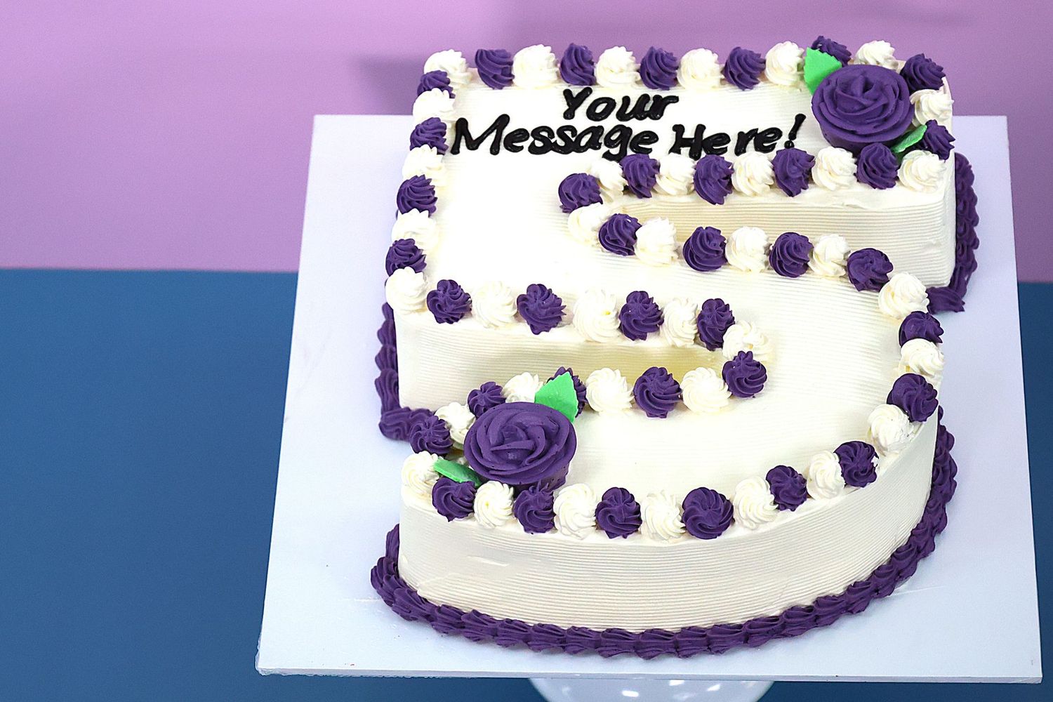 Customisable Colour Theme Number Cake