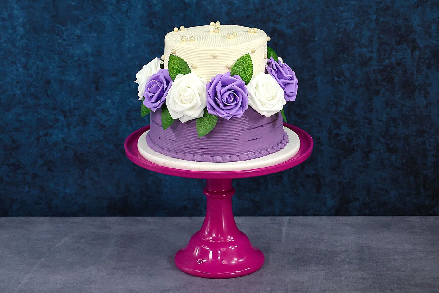 Customisable Colour Theme 2-Tier Wedding Cake