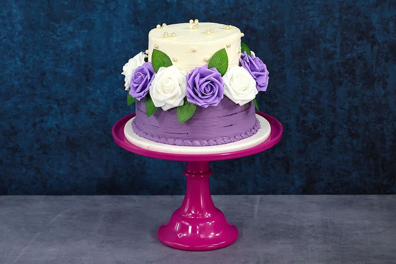 Customisable Colour Theme 2-Tier Wedding Cake Customisable Colour Theme 2-Tier Wedding Cake