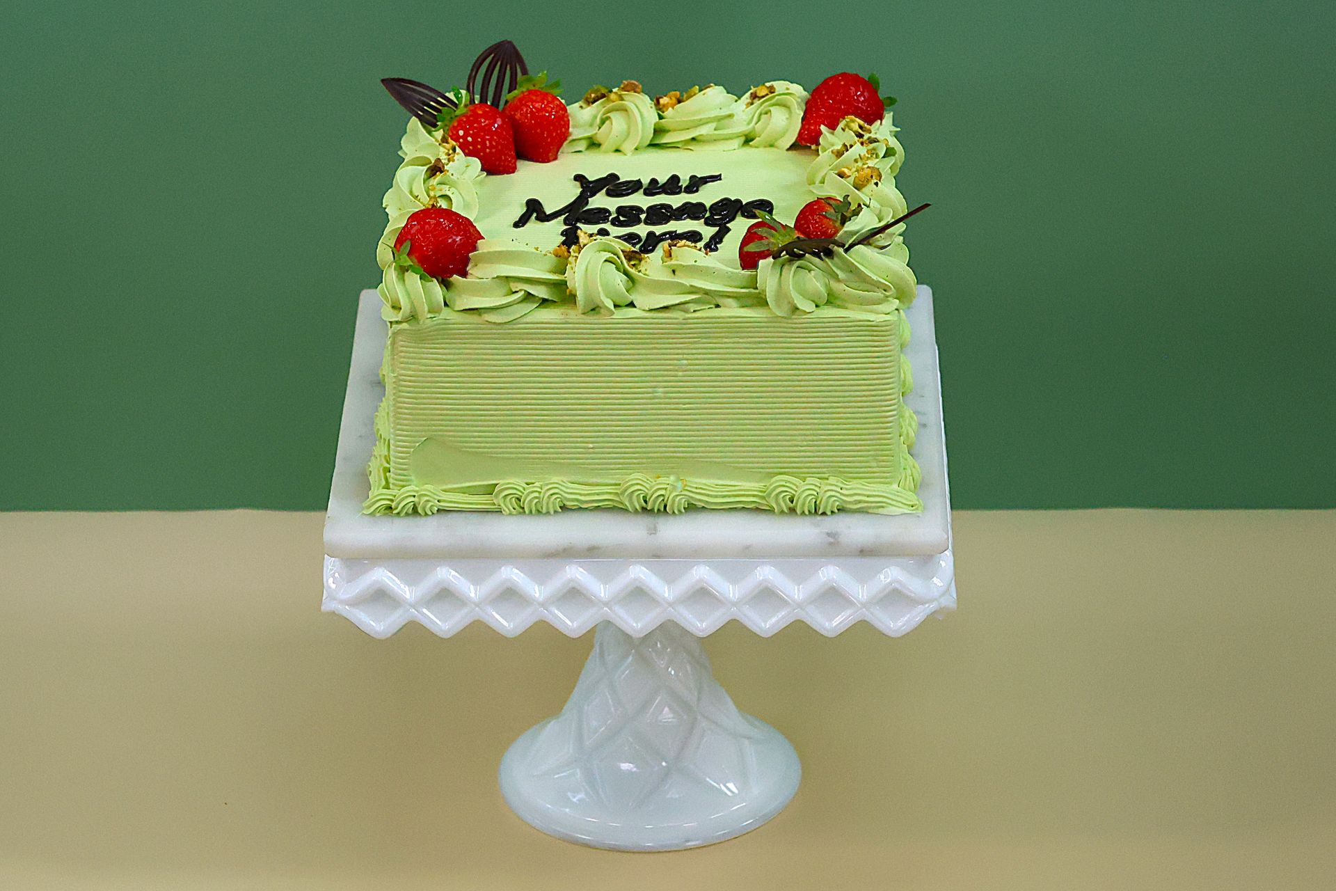 Strawberry Pistachio Cake