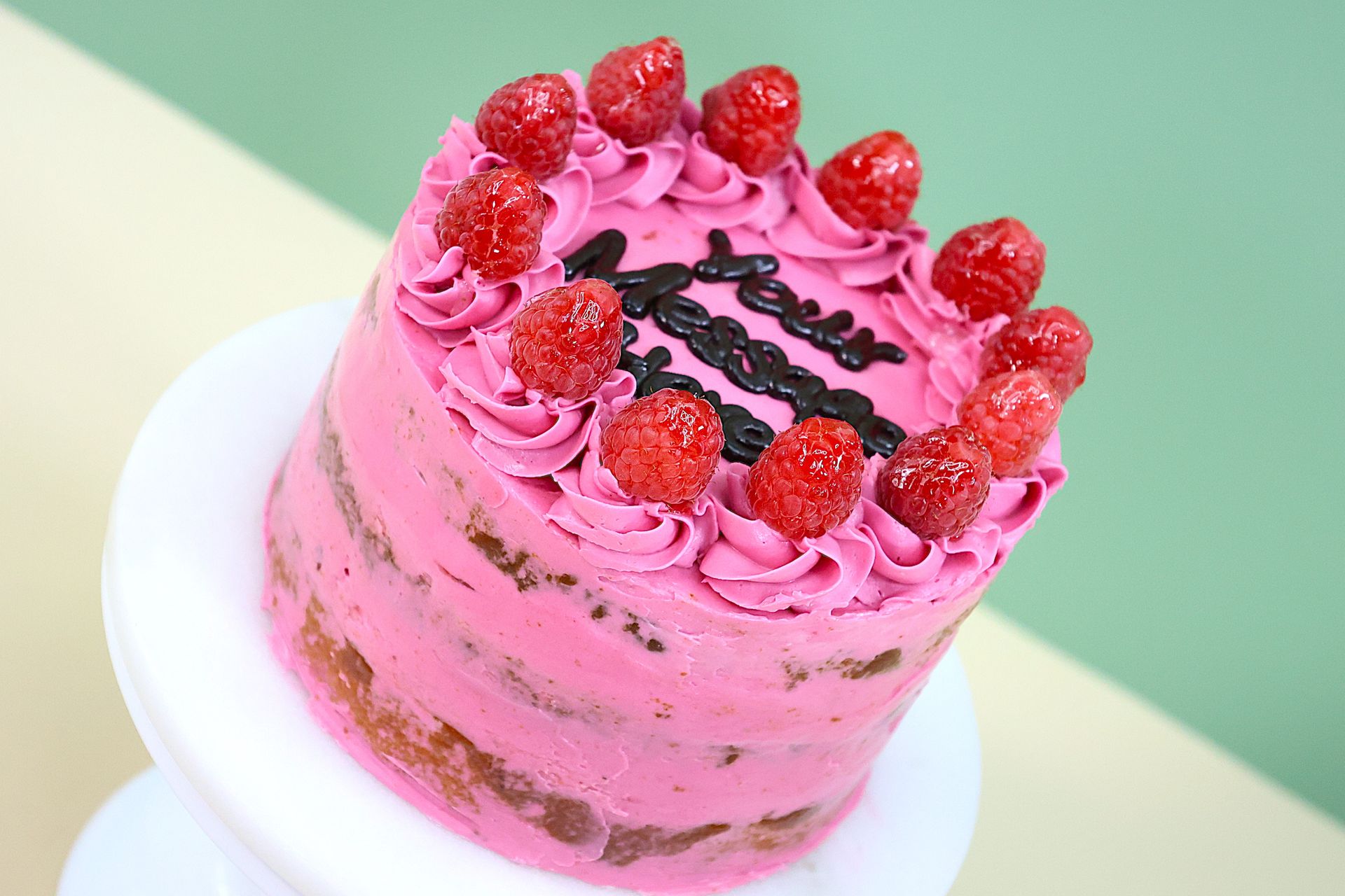 Raspberry Flavour Vegan Cake