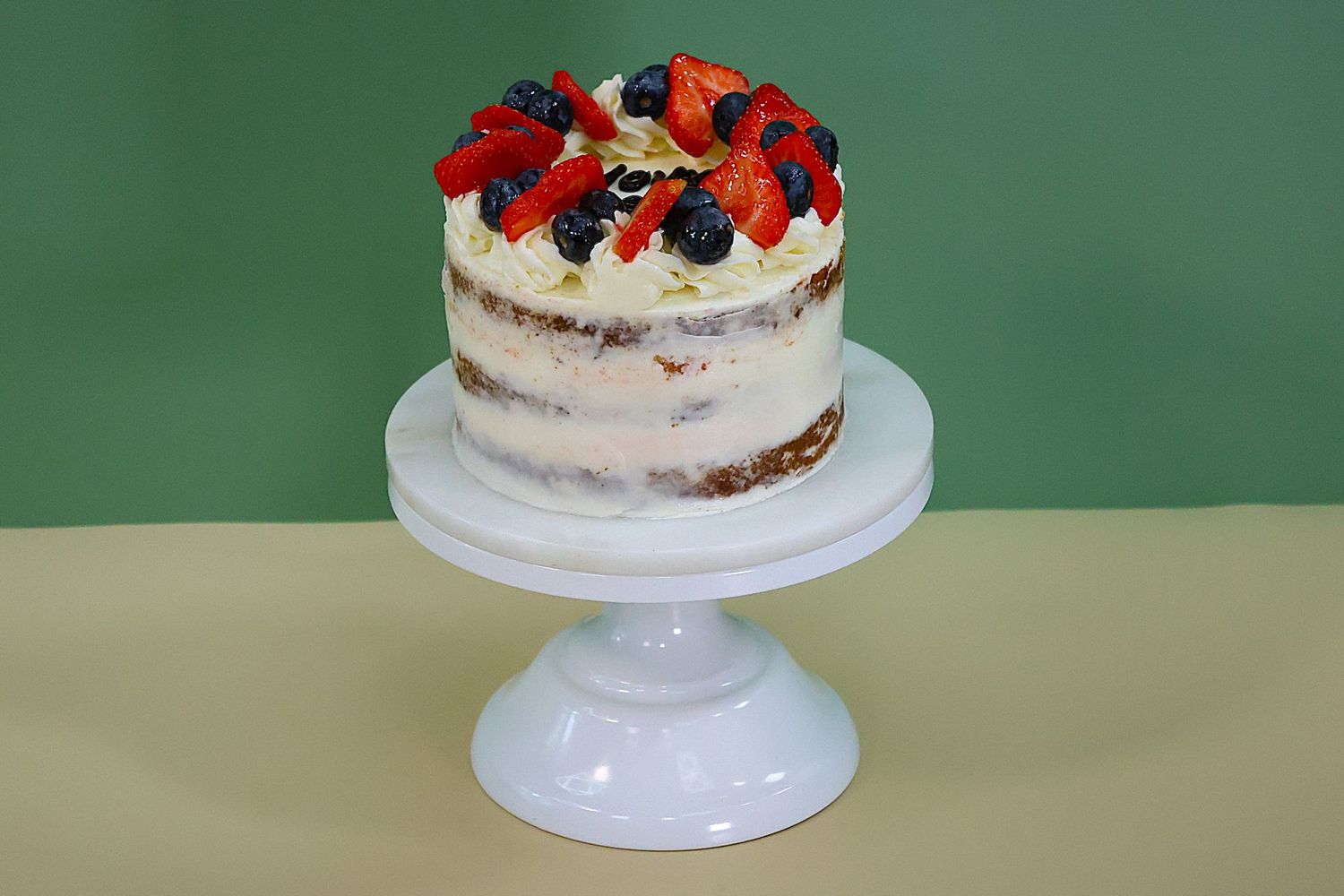 Fresh Berries Vegan Vanilla Cake
