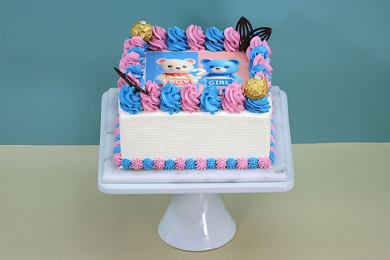 Girl or Boy Gender Reveal Baby Shower Cake Girl or Boy Gender Reveal Baby Shower Cake