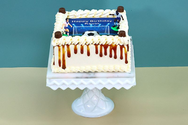 Caramel Football Theme Cake